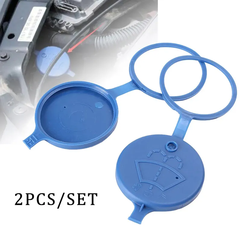 Black Windshield Washer Fluid Reservoir Lid Covers for