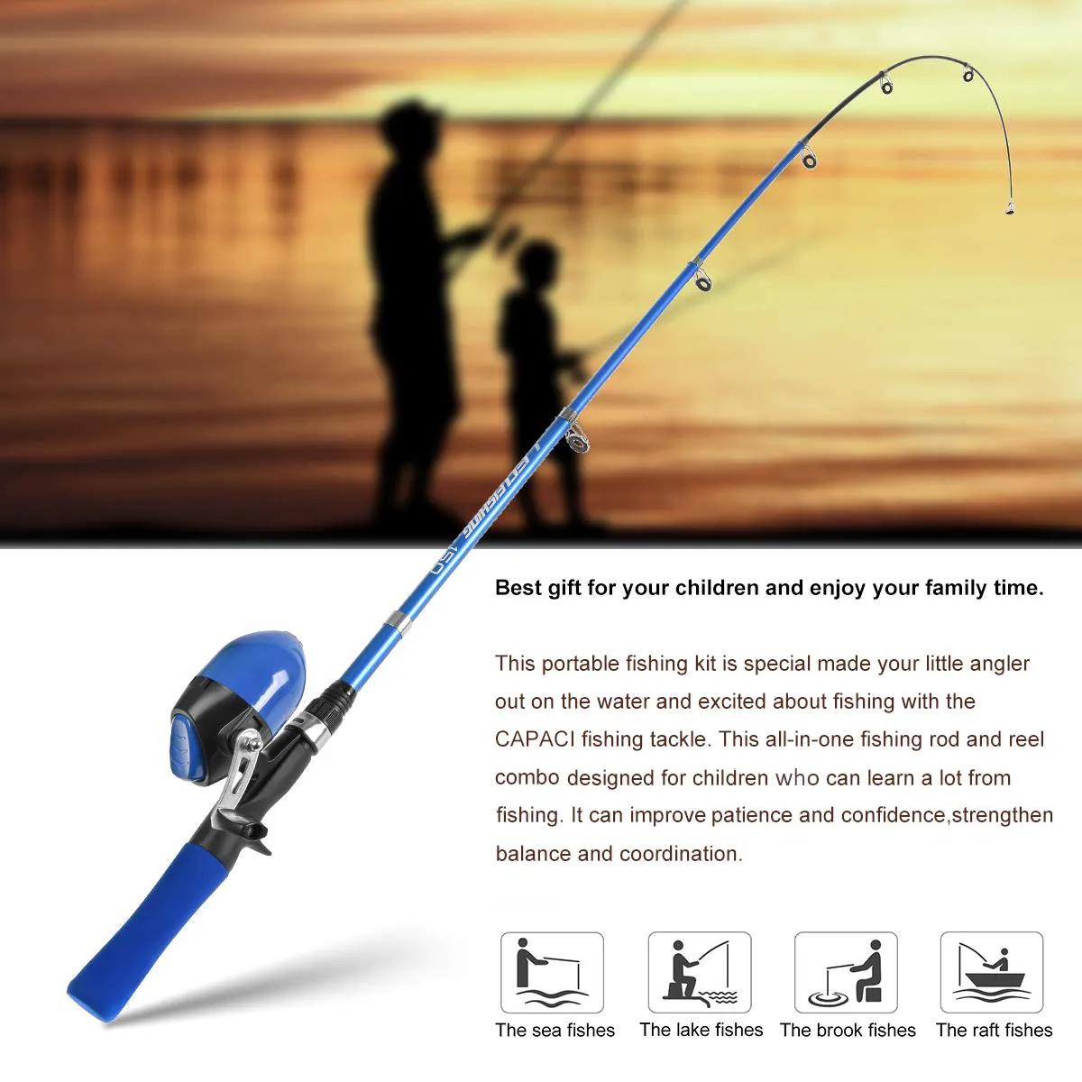best fishing rod and spincasting reel for children beginners ProFISHiency 6'0