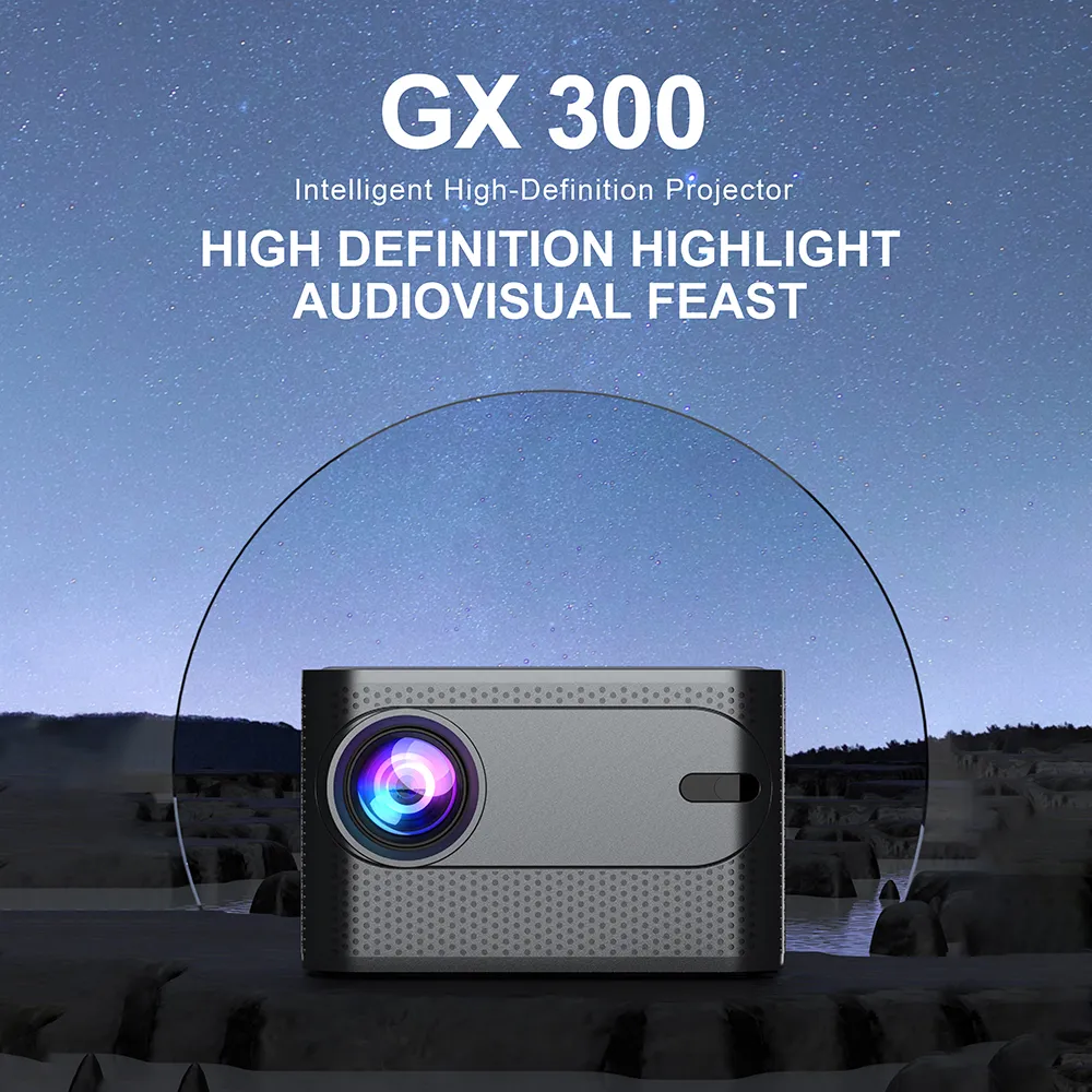 300 Inch Projection Screen Multimedia Projector: Portable LCD Home ...