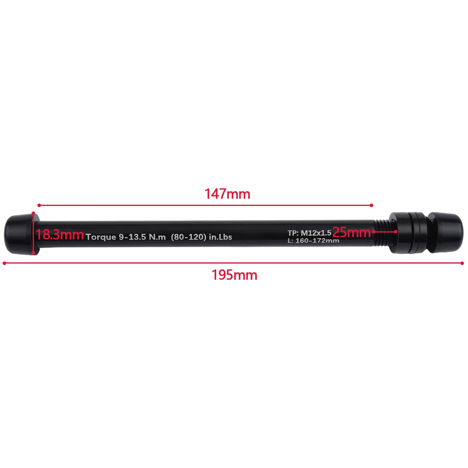 Adattatore Thru Axle Per Bike Trainer - 12x142-148mm, Filettatura M12x1.5/1.75 | Lega Di Alluminio - Foto 7