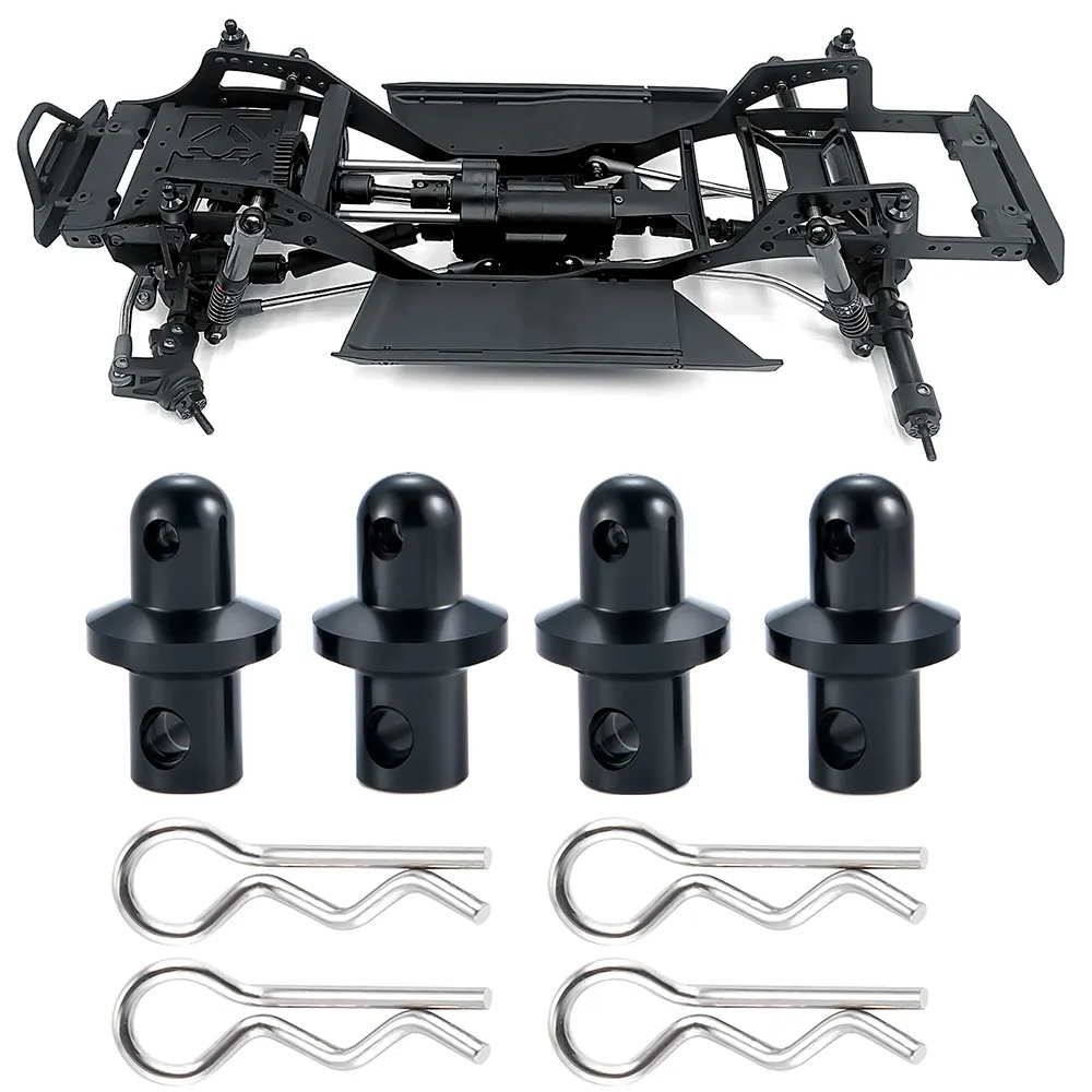 Rc Mise Niveau Composant pour Axial SCX10 pour 1/10 RC Crawler 4 Pièces Supports Poteau Carrosserie en Aluminium Coque Voiture avec Clips R Pièce Colonne Fixation pour Accessoires De Modèle(Grey Rc Mise Niveau Composant pour Axial SCX10 pour 1/10 RC Crawler 4 Pièces Supports Poteau Carrosserie en Aluminium Coque Voiture avec Clips R Pièce Colonne Fixation pour Accessoires De Modèle(Grey