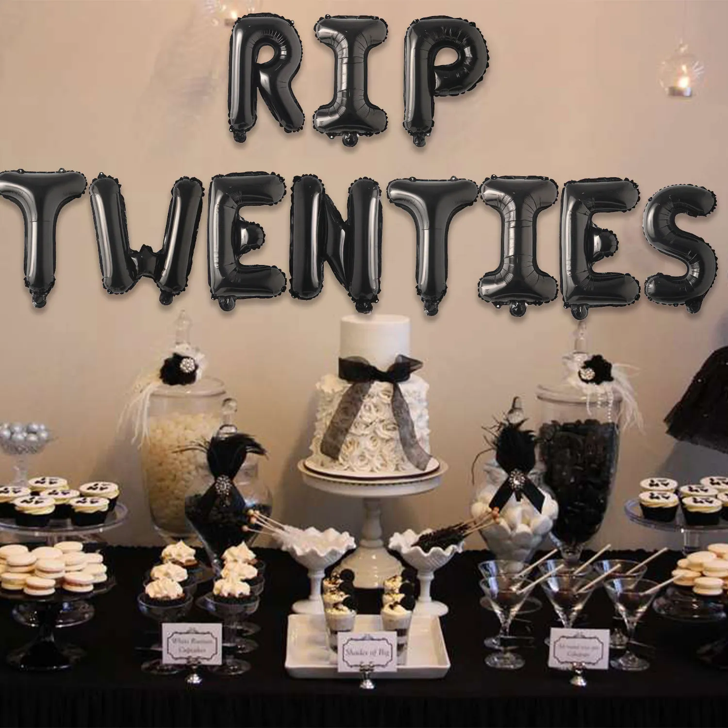 30th Birthday Honeycomb Centerpieces - 9-Piece Black & Gold Table Decor Set For Men & Women