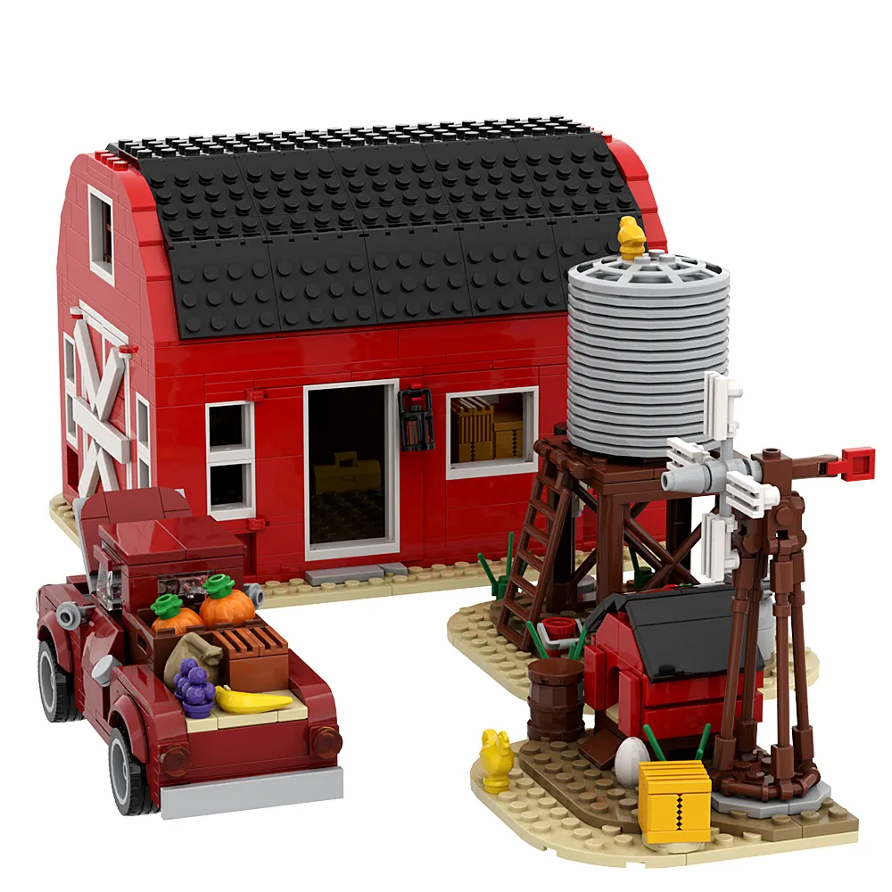 Gobricks Windmill Farm House Building Blocks Creative MOC Bricks