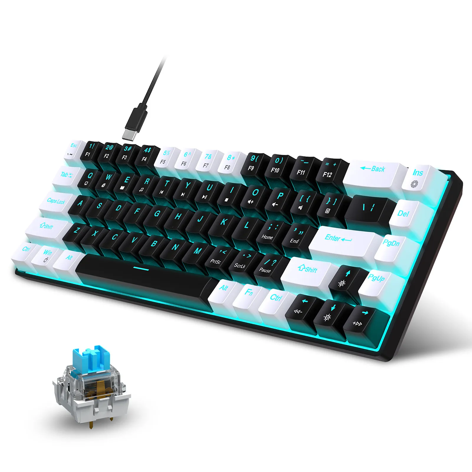 HXSJ V800 RGB 60% Mini Mechanical Gaming Keyboard  From