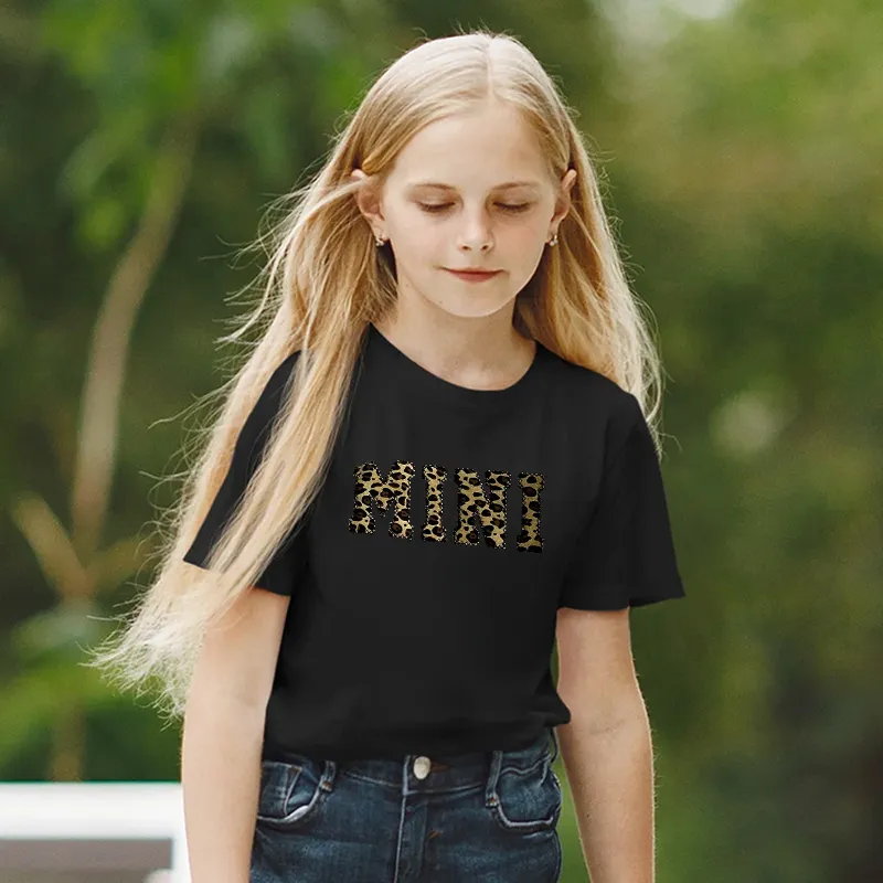 Moederdochter Matching Outfits Leopard Mama Mini Print Short Sleeve T Shirt Tee Summer Mommy En Ik T Shirt Kleding Vrouwen Meisjes T Shirt Van 6 25 DHgate