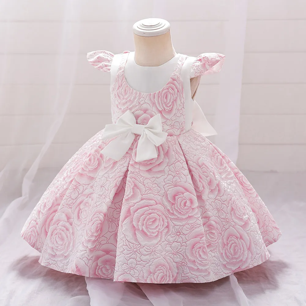 Birthday Party Baby Girl Dress with Floral Bow Polyester Pink Formal Gown for 0-24 Months from Dhgate Girls' Shoes - price 15.93 Birthday Party Baby Girl Dress with Floral Bow Polyester Pink Formal Gown for 0-24 Months from Dhgate Girls' Shoes - price 15.93