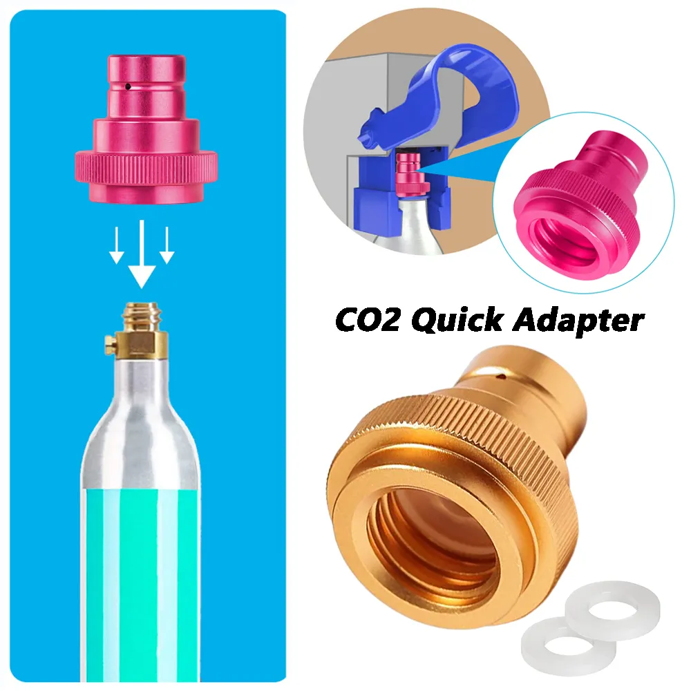 CO₂ Quick-Adapter Für Wassersprudler – Kompatibel Mit DUO, Terra, Art, Für 60L TR21-4 Flaschen