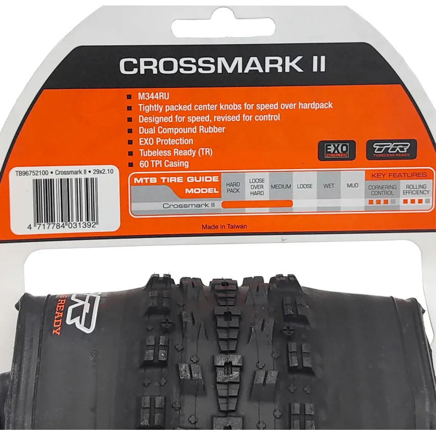 MAXXIS Crossmark II EXO TR Bike Tire, 26x2.25/27.5x2.1/2.25