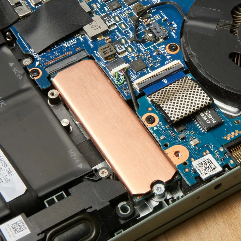 Solid State Disk Cooler Copper Lightweight Hard Disk Heat Sink 0.5mm 401W Portable Set Antioxidant for M.2 2242 2280 NVMe SSD
