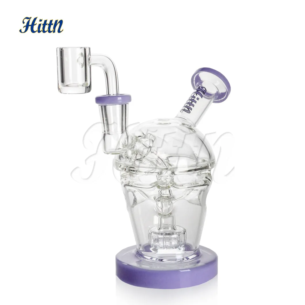 2-Piece Portable Mini Glass Bong With Box – Includes Screens & Jar – Handmade