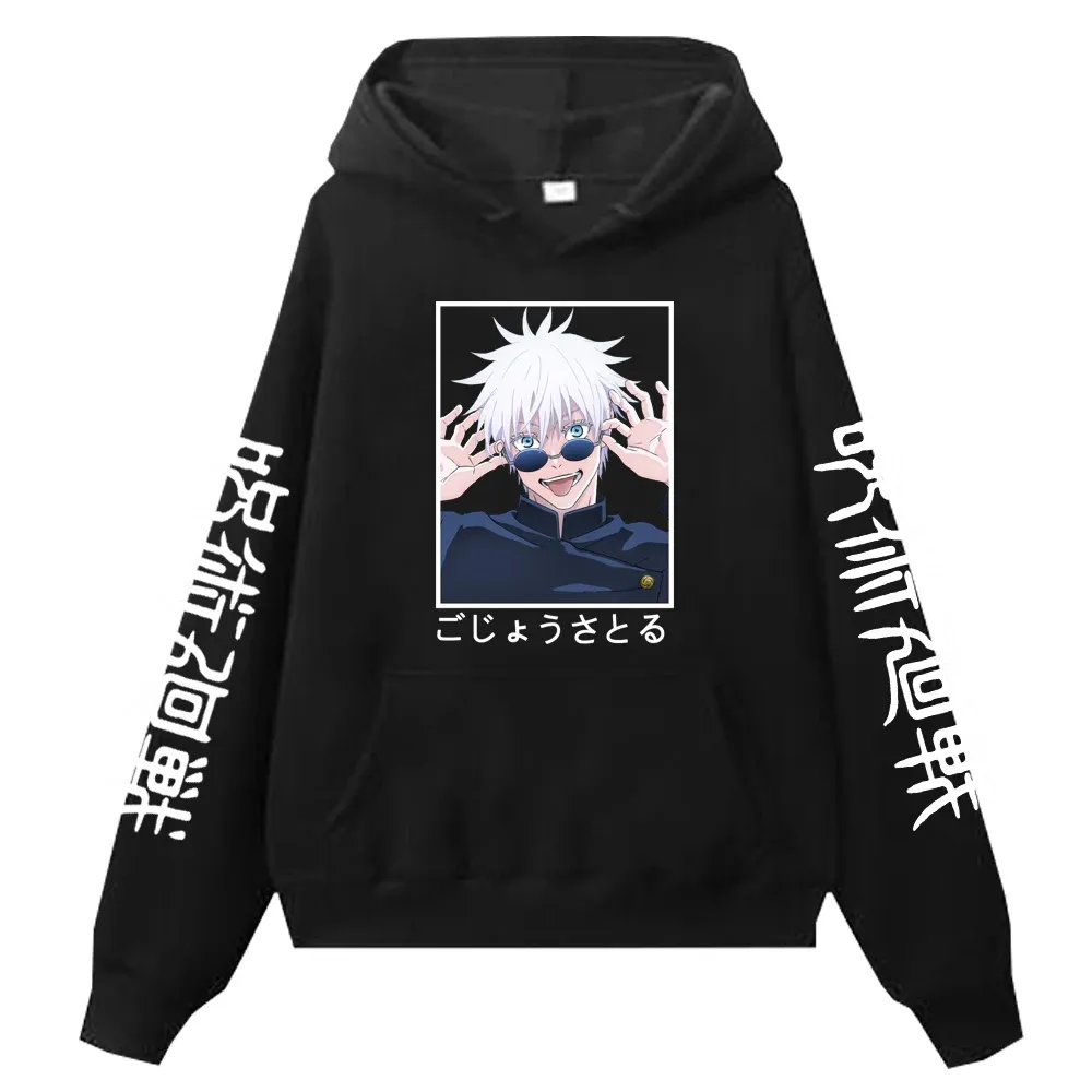 Anime Hooded Sweatshirt Japanese Streetwear Pullover, Plus Size Comfort  Shop Now!