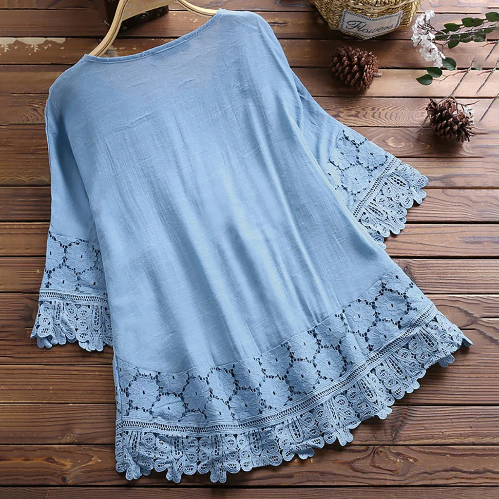 トップス Orgue Flower embroidery blouse Flower embroidery blouse