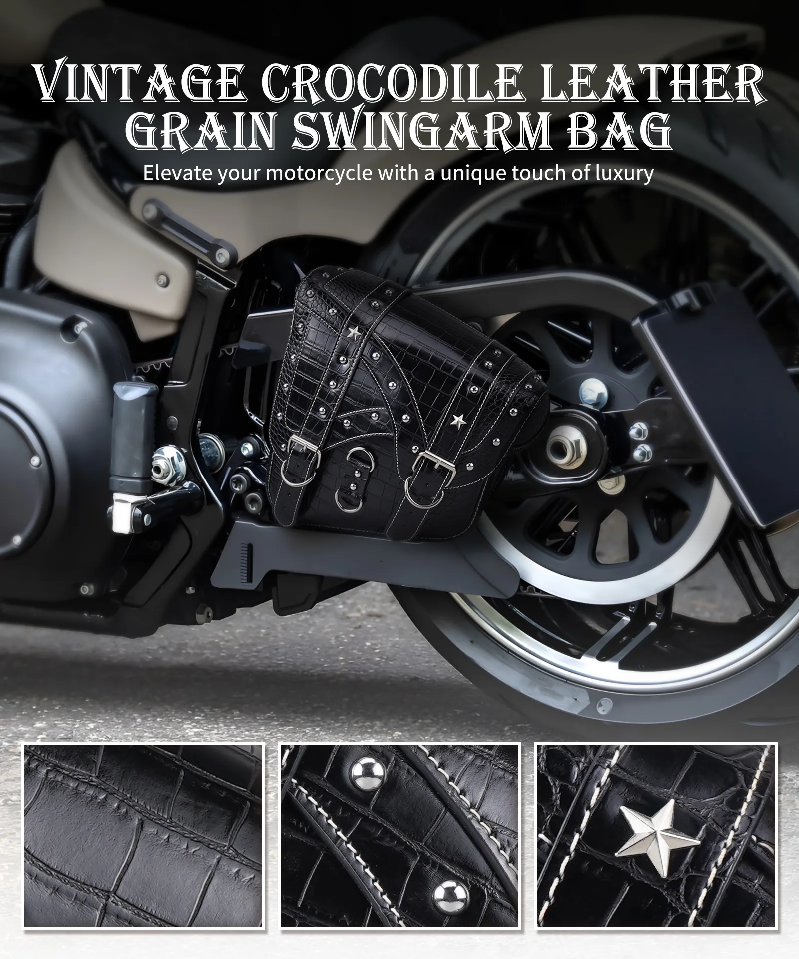 Motorcycle Swing Arm Saddlebag for Harley Sport Glide 2018 2024 Softail Deluxe 2018 2023 Tool Storage Side Box
