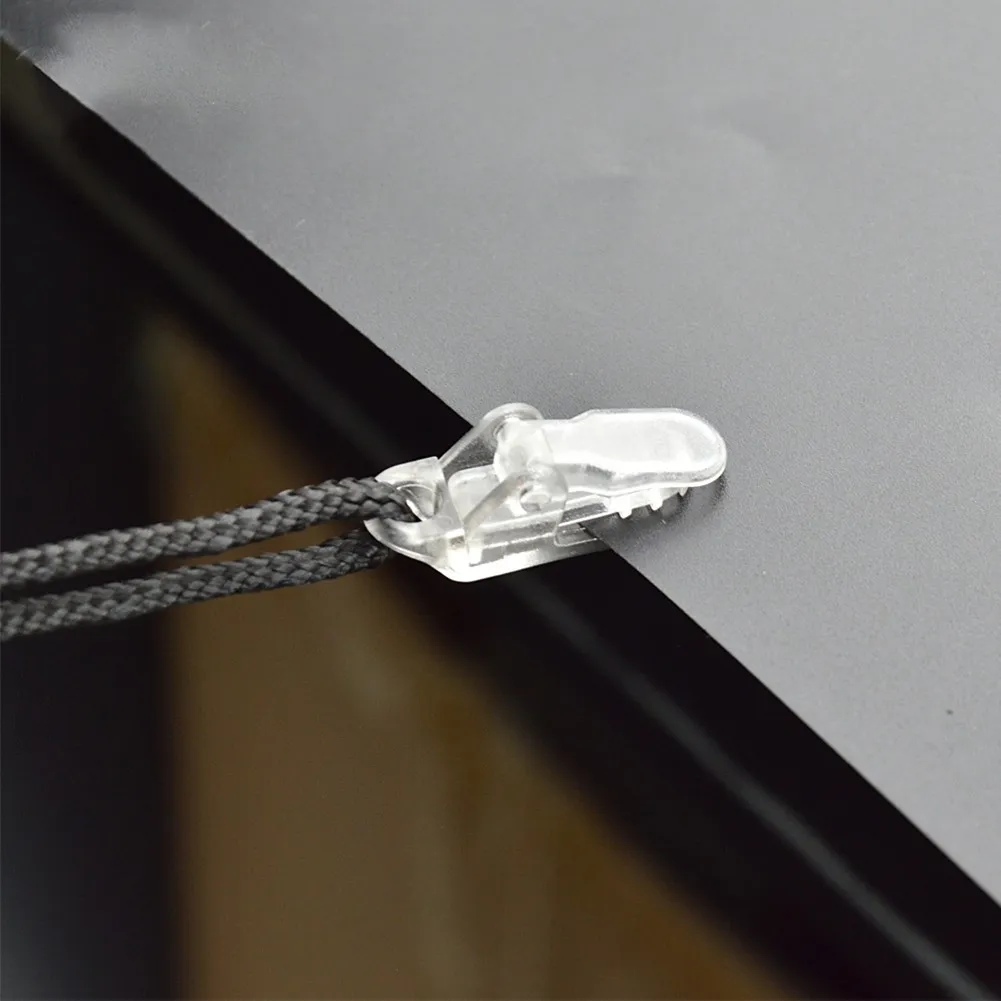 Transparent Heavy-Duty Tarpaulin Awning Clips - 3.3 in Length, 5 mm Drill  Diameter, Durable ABS Tarp Clamps for Outdoor Use