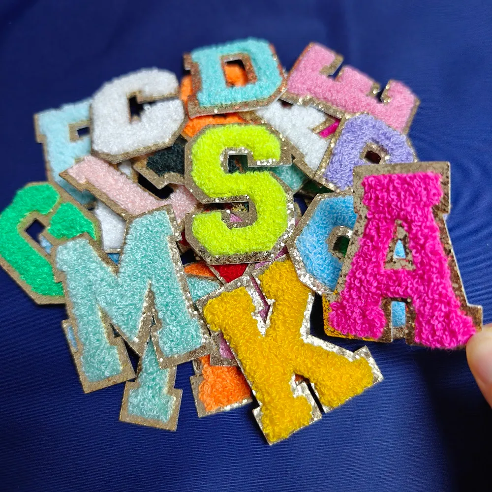 Large Embroidered Patches Chenille Letter Patches Self Adhesive