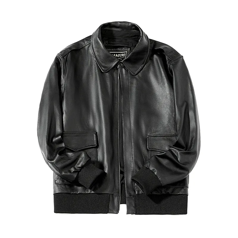 YR! Men's Genuine Leather leather jacket - Classic A2 YR! Men's Genuine Leather leather jacket - Classic A2