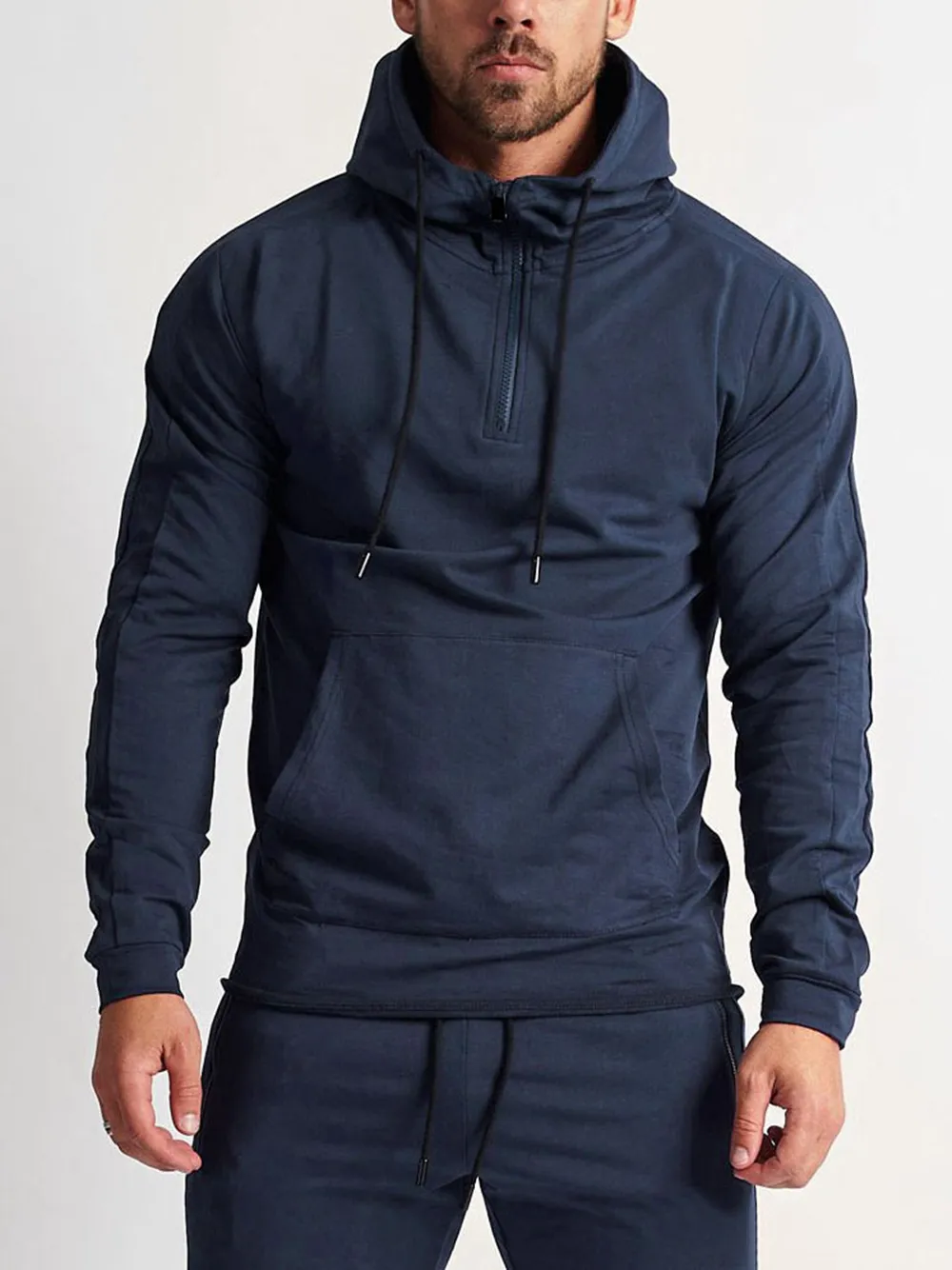 Save Big on Bulk Hoodie And Jogger Set Mens Men's Gym Hoodie And Sweatpants  Set Athletic Pullover Hoodie Jogging Suits With Zipper Pockets,