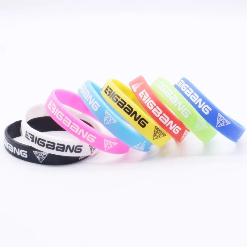 Silicone Bracelet With Big Bang English Letters Colorful KPOP Idol
