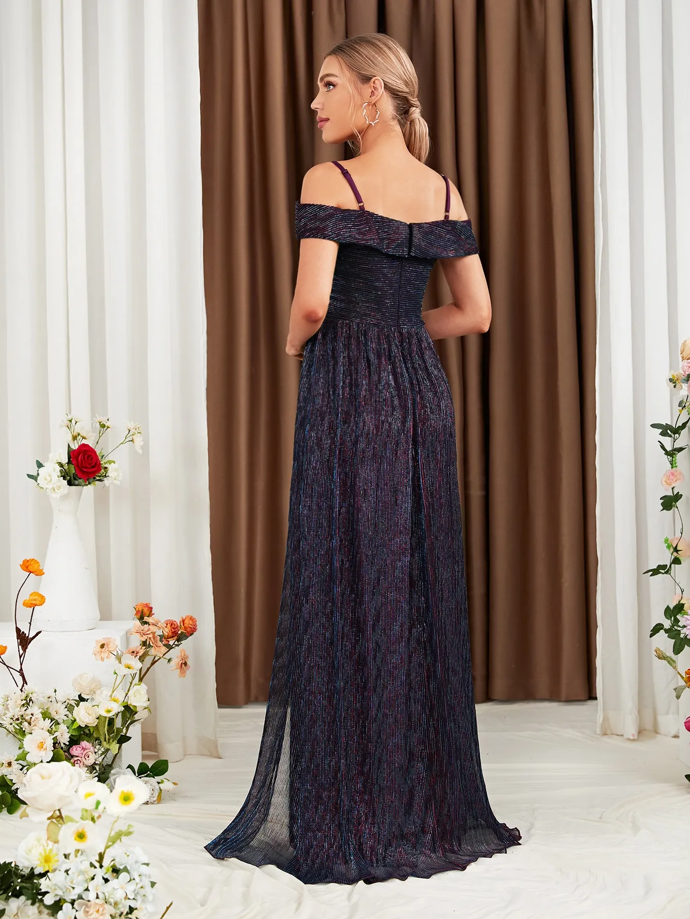 white christmas dresses Wrap Tie Chiffon Bridesmaid Dress main image 1