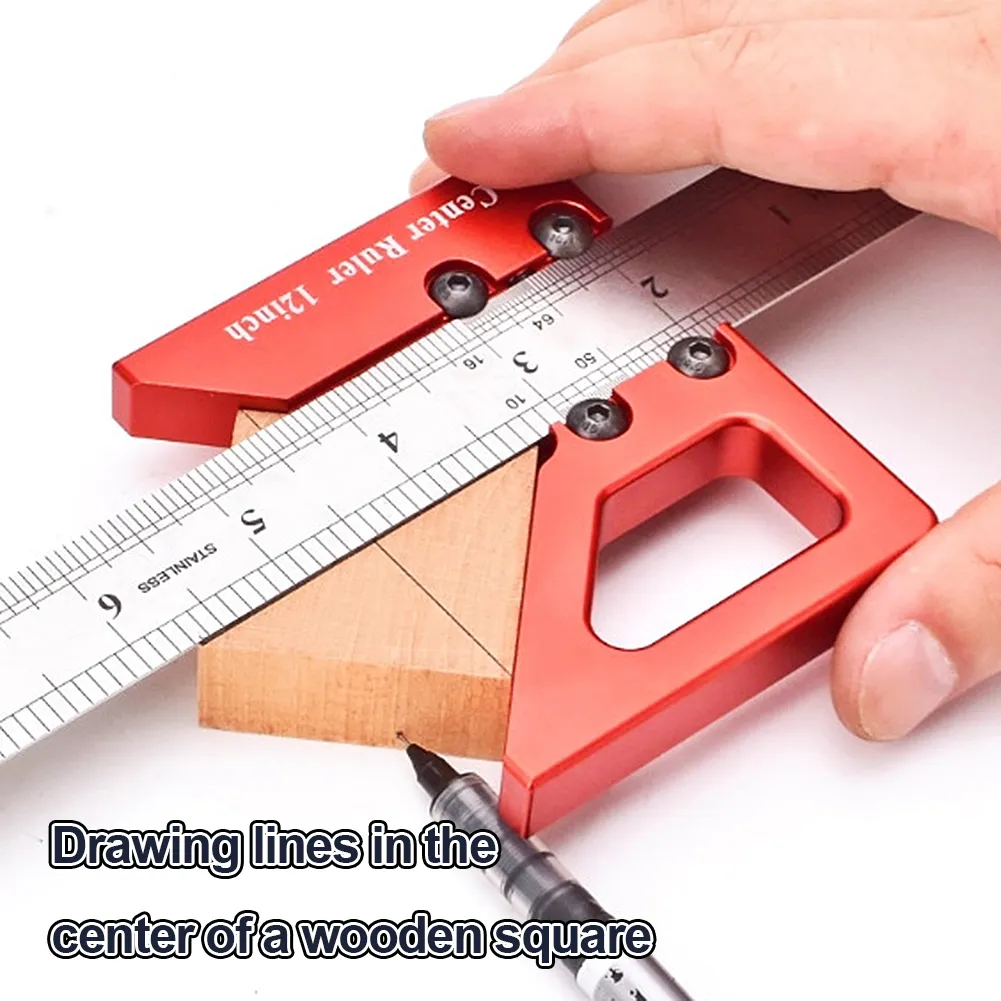 24 Inch T-Square Woodworking Ruler - Aluminum Alloy Precision Marking & Scribing Tool