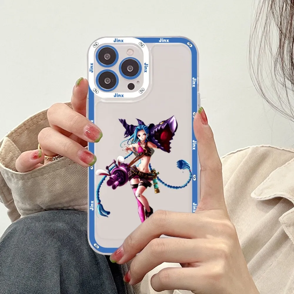 League of Legends Jinx TPU Clear Phone Case for iPhone 15 14 13 12 11 Mini  Pro Max XR XS Full Coverage from Dhgate Cell Phone FM Transmitters - price  30.84