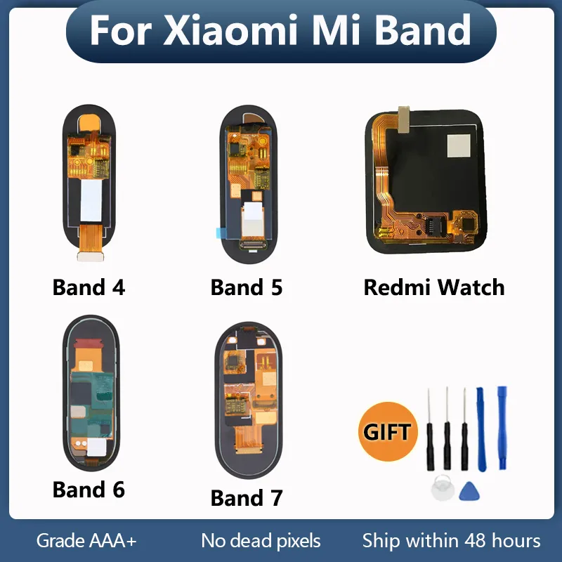 Original Amoled Display Screen Touch Digitizer Replacement For Xiaomi Mi  Band Redmi Watch Wt01 Smart Watch Wristband