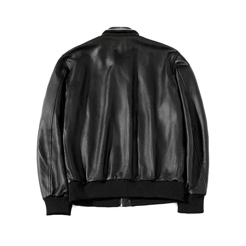 YR! Men's Genuine Leather leather jacket - Classic A2