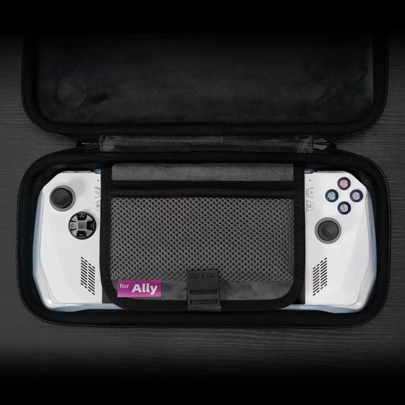 Hard Carrying Case For Miyoo Flip V2 Retro Game Console - Protective Travel Storage With Mesh Pockets