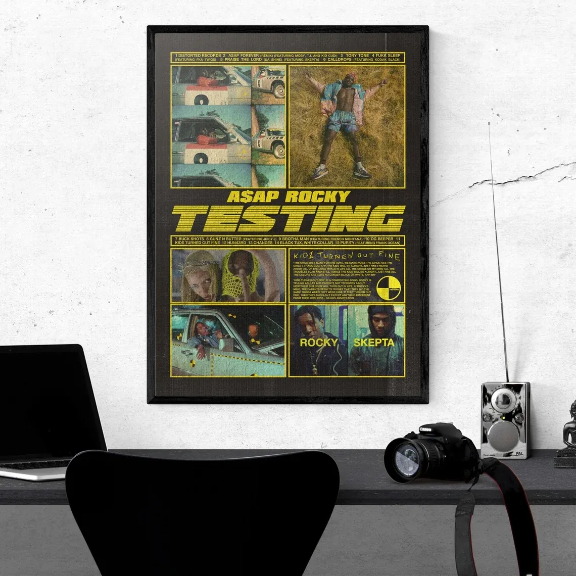 Rocky Hip Hop Rapper album cover wall art with Live Love Testimonials ...