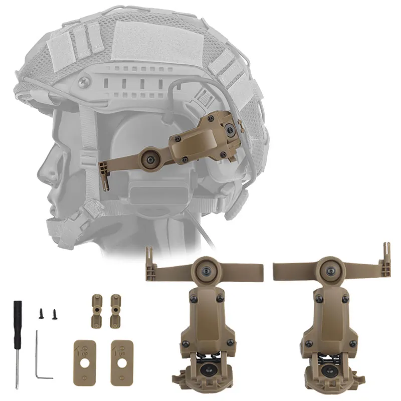 Support Adaptateur ARC Rail FMA Pour Casque Tactique - Compatible AMP COMTAC3