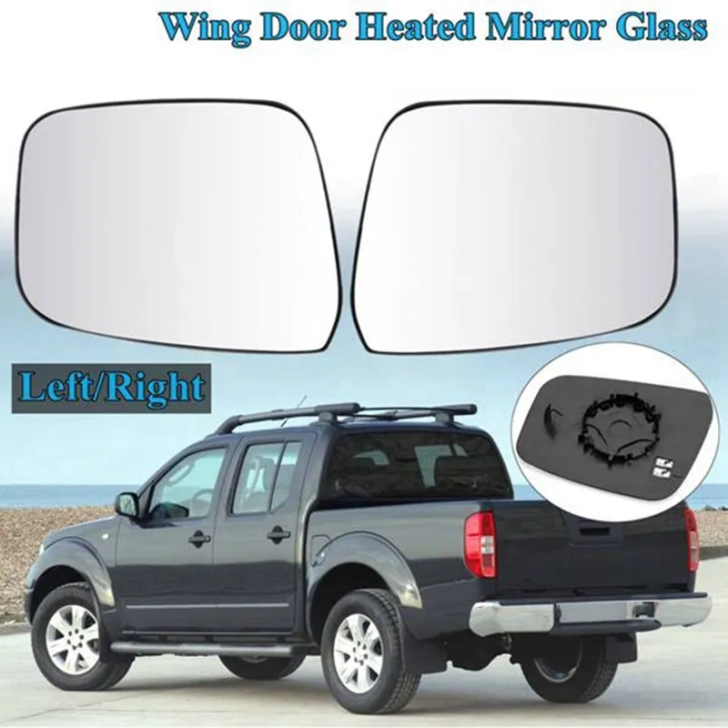 WORLD CAR MIRRORS LTD – Right Side Wing Mirror Glass – Fits Nissan Navara D40 2006-2013 – Flat, Heated, With Backing Plate