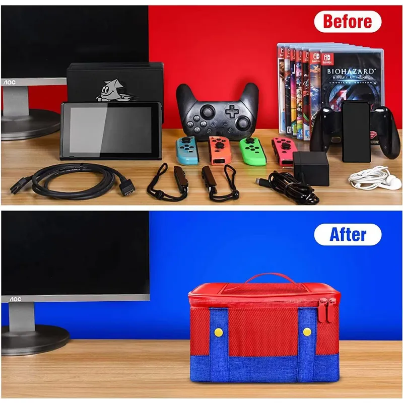 Large Carrying Protective Case for Nintendo Switch OLED Console Pro ...