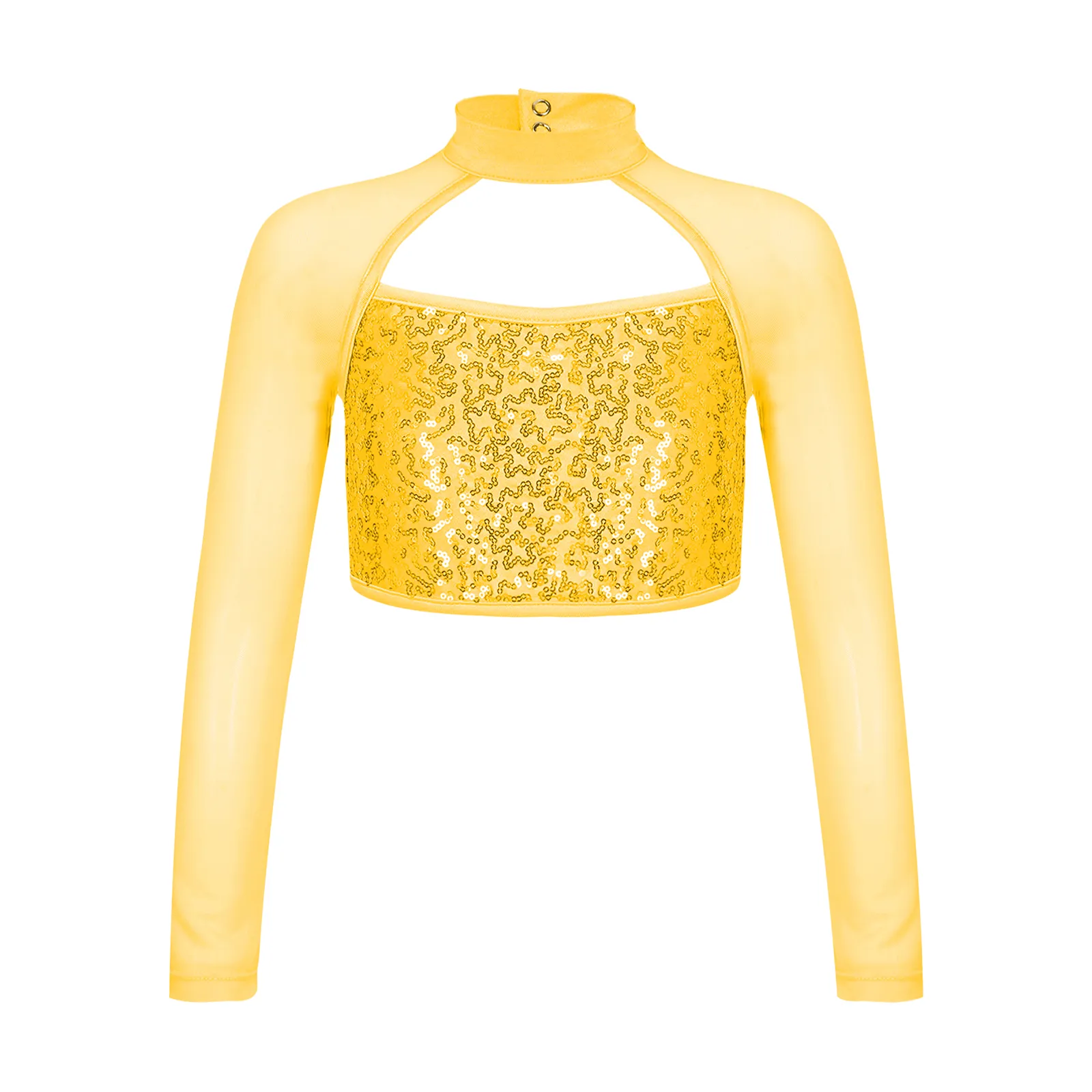 yellow dance crop top
