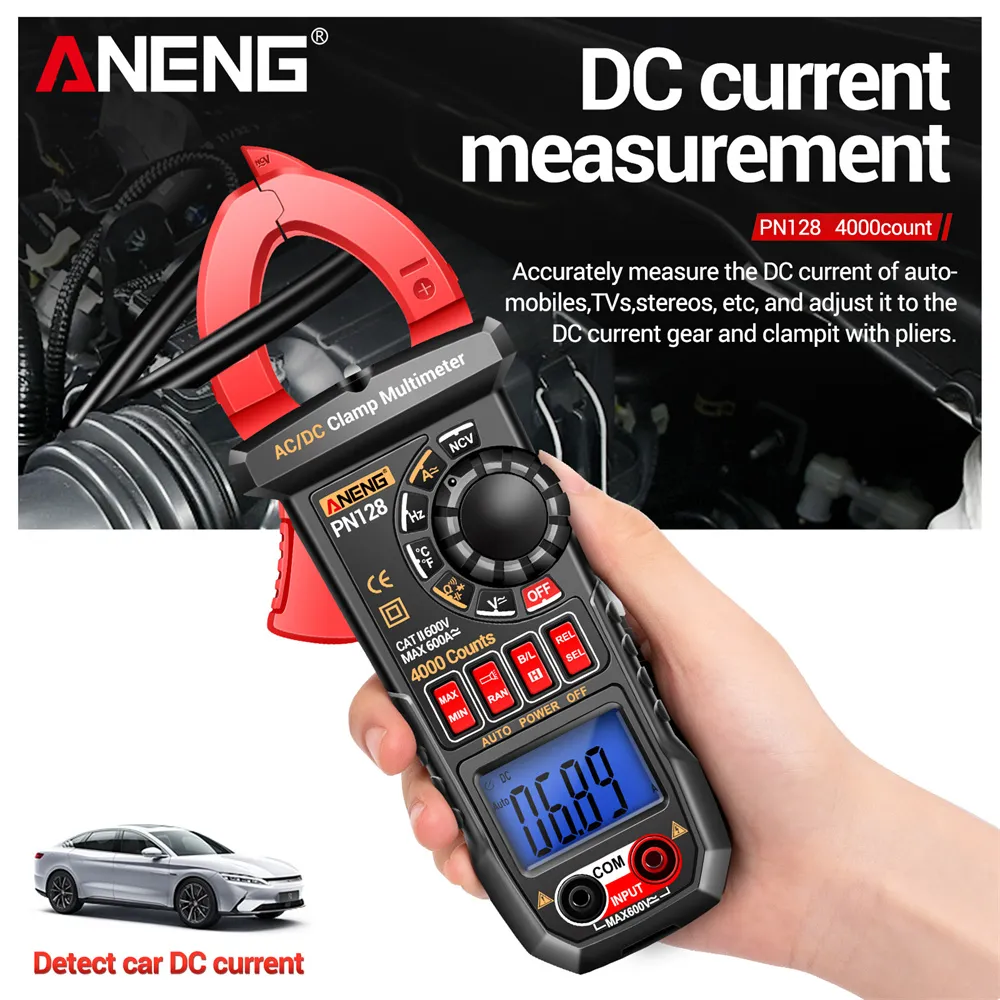 ANENG PN128 Digital Clamp Meter - 4000 Count Amperometric digital ...