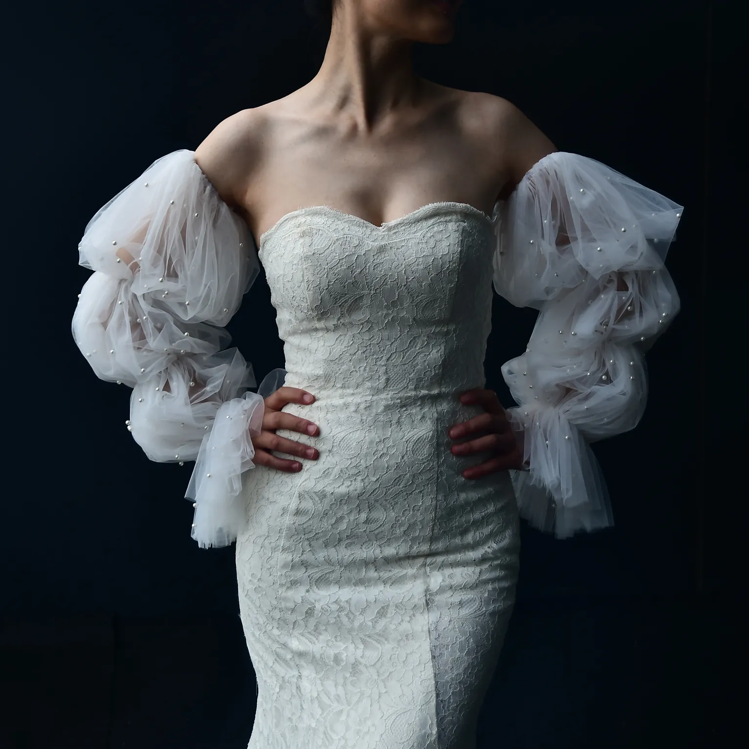 Detachable Bridal Sleeves: Pearl Beaded Wedding Dress... From Ddmyearth,  $45.91 | DHgate.Com