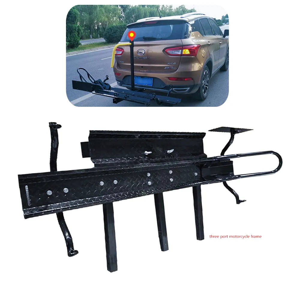 Square Bar motorcycle and trailer with Luggage Rack and Rear Square Bar motorcycle and trailer with Luggage Rack and Rear