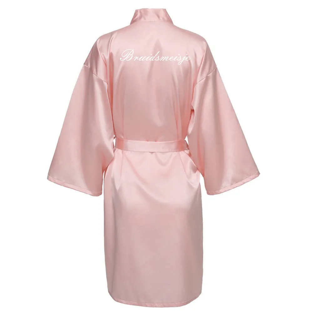 Bridesmaids Bathrobes Satin Kimono Robe: Lightweight Bridal Party
