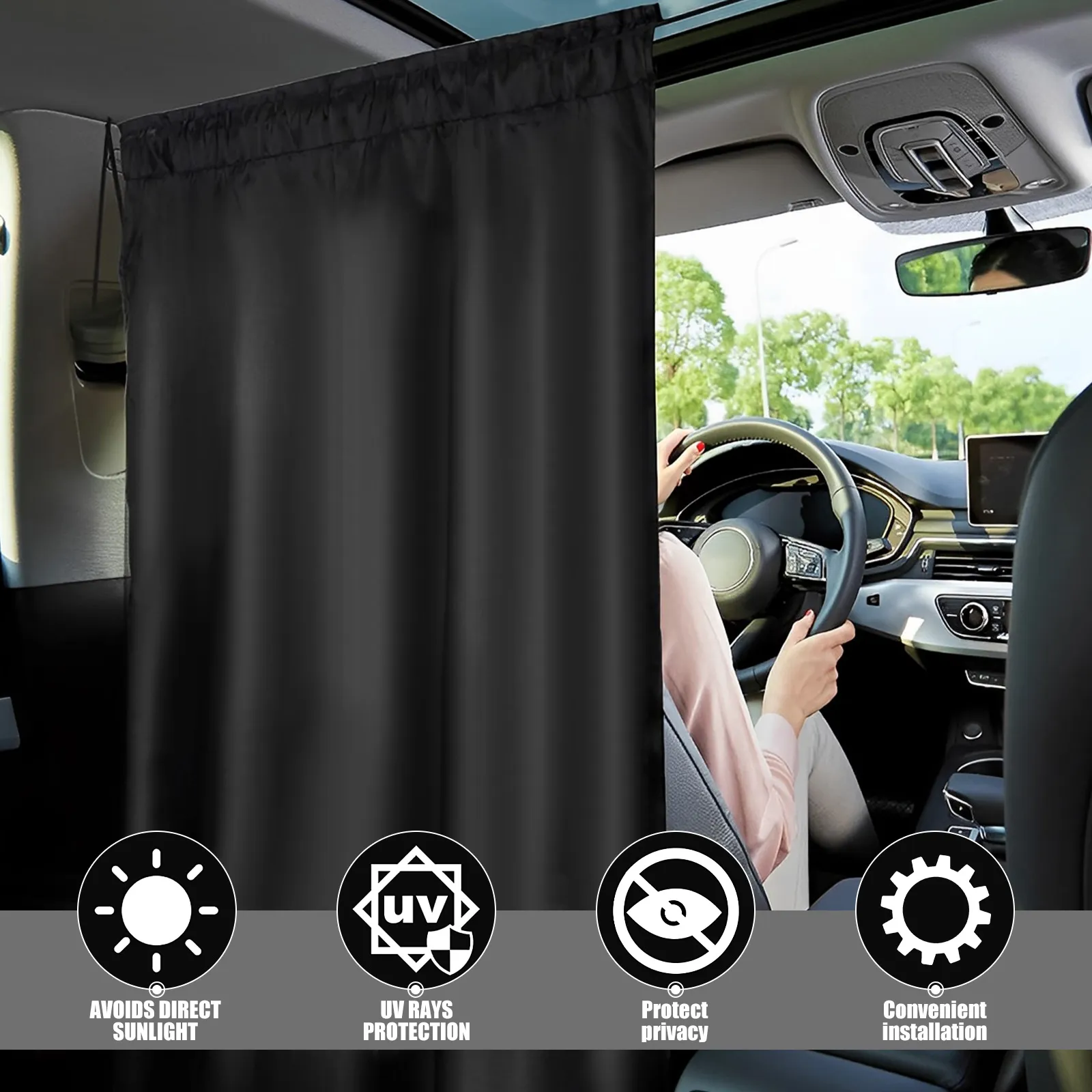 Rideau Pare-soleil Voiture – Motif Cartoon – Ventouse Occultant – Occultant