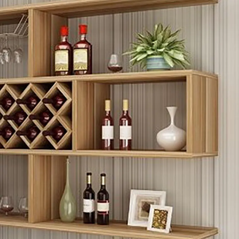 Wooden Bar Cabinet Wine Hanging Cabinet Solid Wood Wall Mounted
