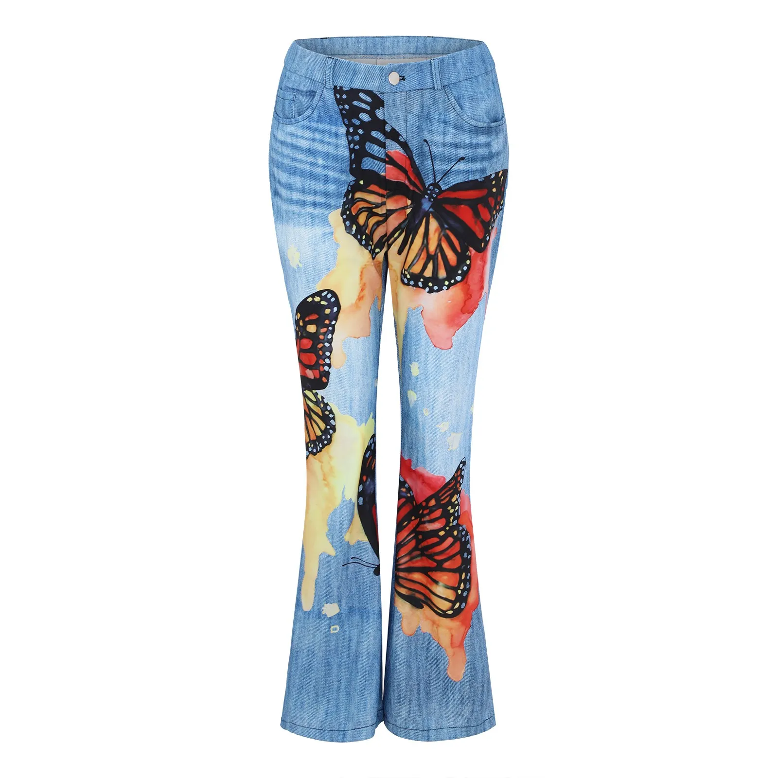 超美品　X-girl BUTTERFLY PRINT DENIM Amazon.com: WDIRARA Girl's Butterfly Print High Waisted