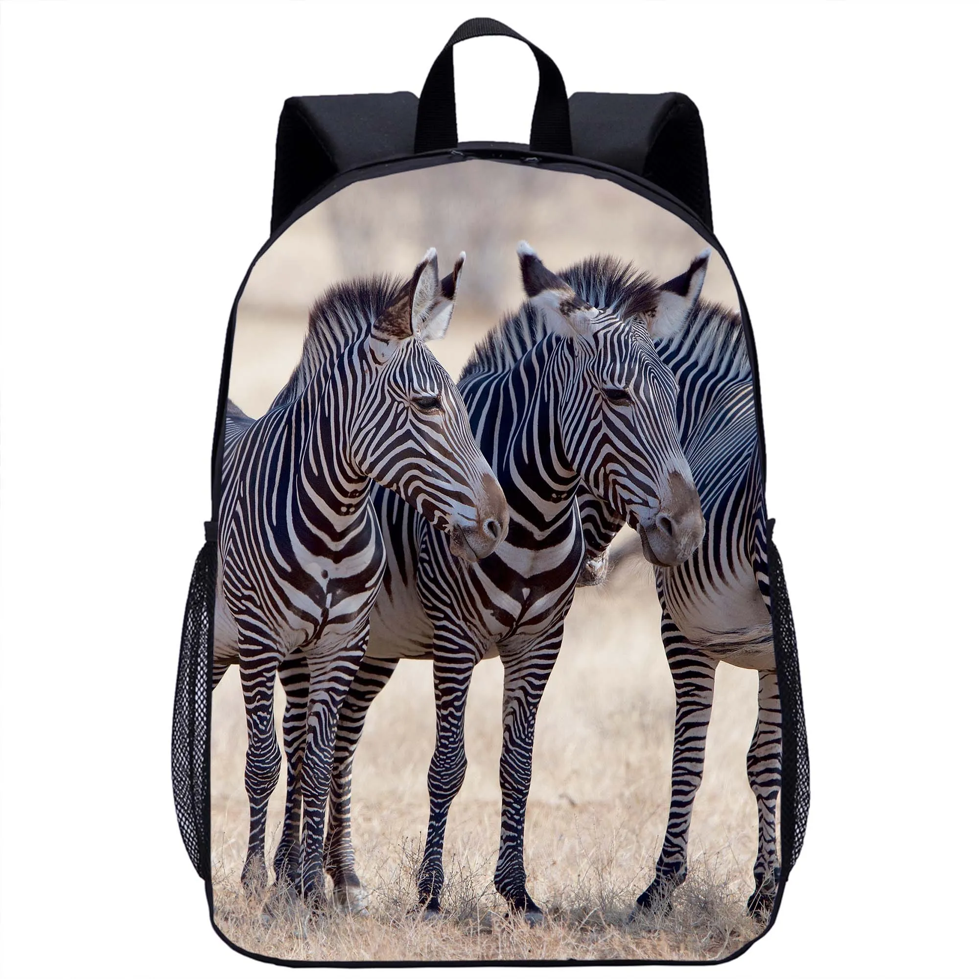 ? ZEBRA BACKPACK HIGH QUALITY 30L Zebra Backpack with Cup Holders | Animal Print | School main image 4