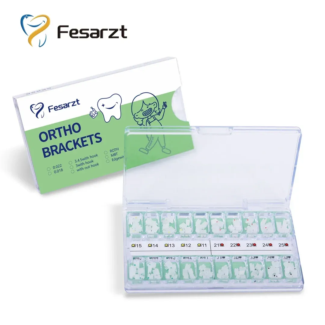 Dental Ortho Ceramic Clear Brackets Braces MBT/Roth.022 Hooks3 4 5 Marked