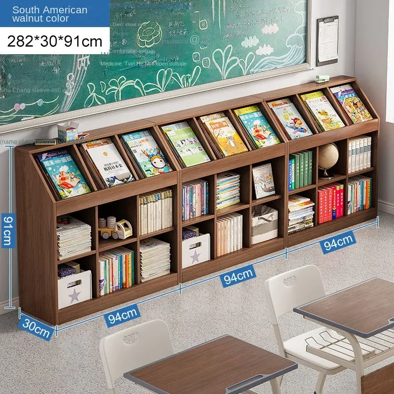 Bookcase Storage Rack Floor Display Rack Grid Cabinet Classroom