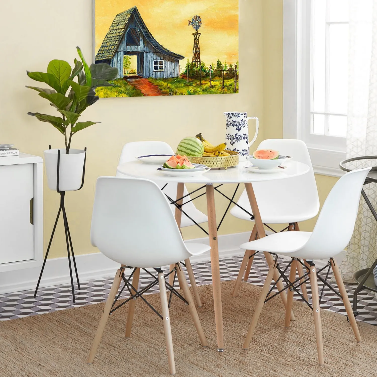 Fully genuine assembled kitchen table and chairs