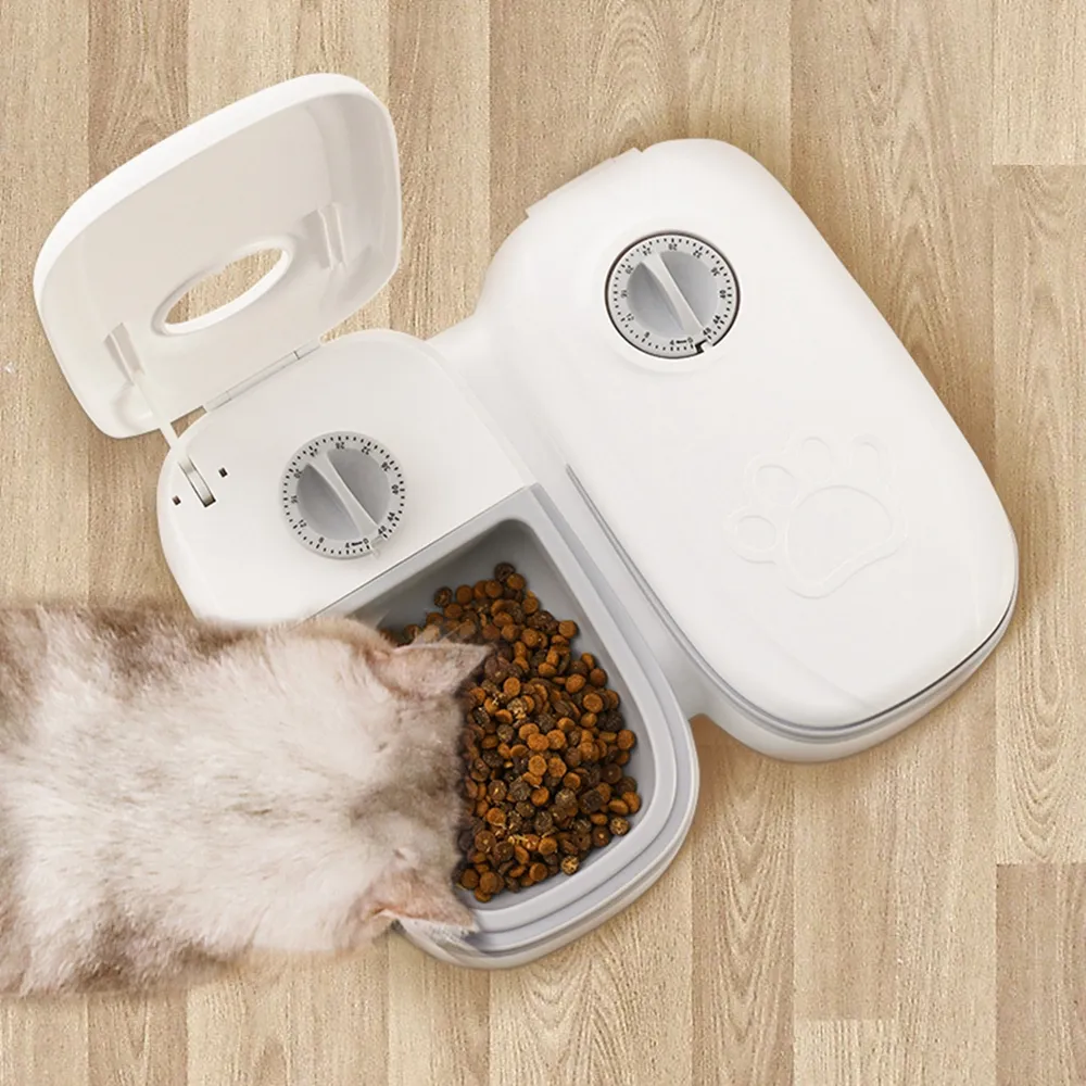 Battery Operated Automatic Pet Farm Together Animal Feeder For Dogs And Cats Wet And Dry Food Box With Timer Washable And Ideal For Home And Outdoor Use Ideal Puppy And Kitten Feeding