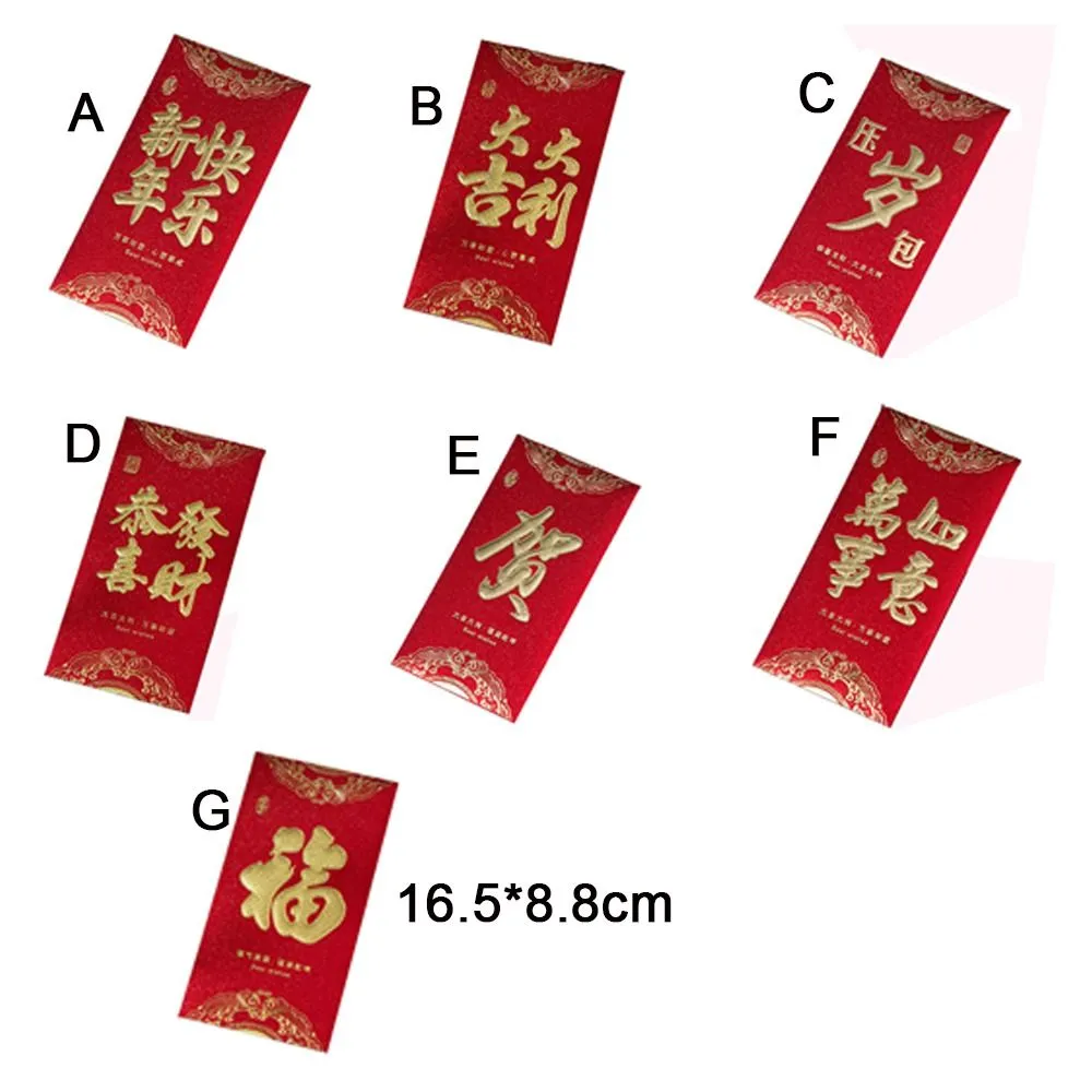 50 Pieces Chinese New Year Red Envelopes - Lucky Money Packets For 2025 Spring Festival