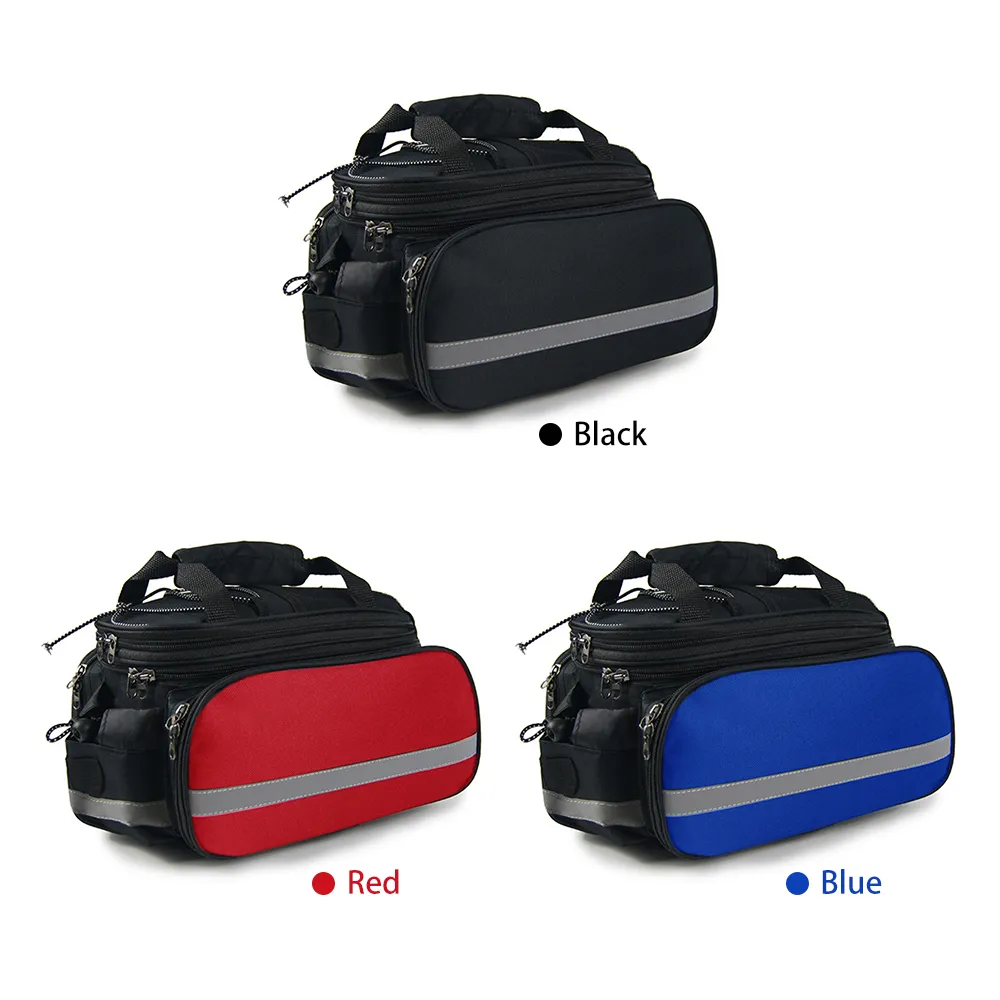 Bicycle Rear Seat Expandable Bike Bag Durable Waterproof MTB Cycling Luggage Carrier Trunk Bag with Rain Cover 2024 Cycling Equipment