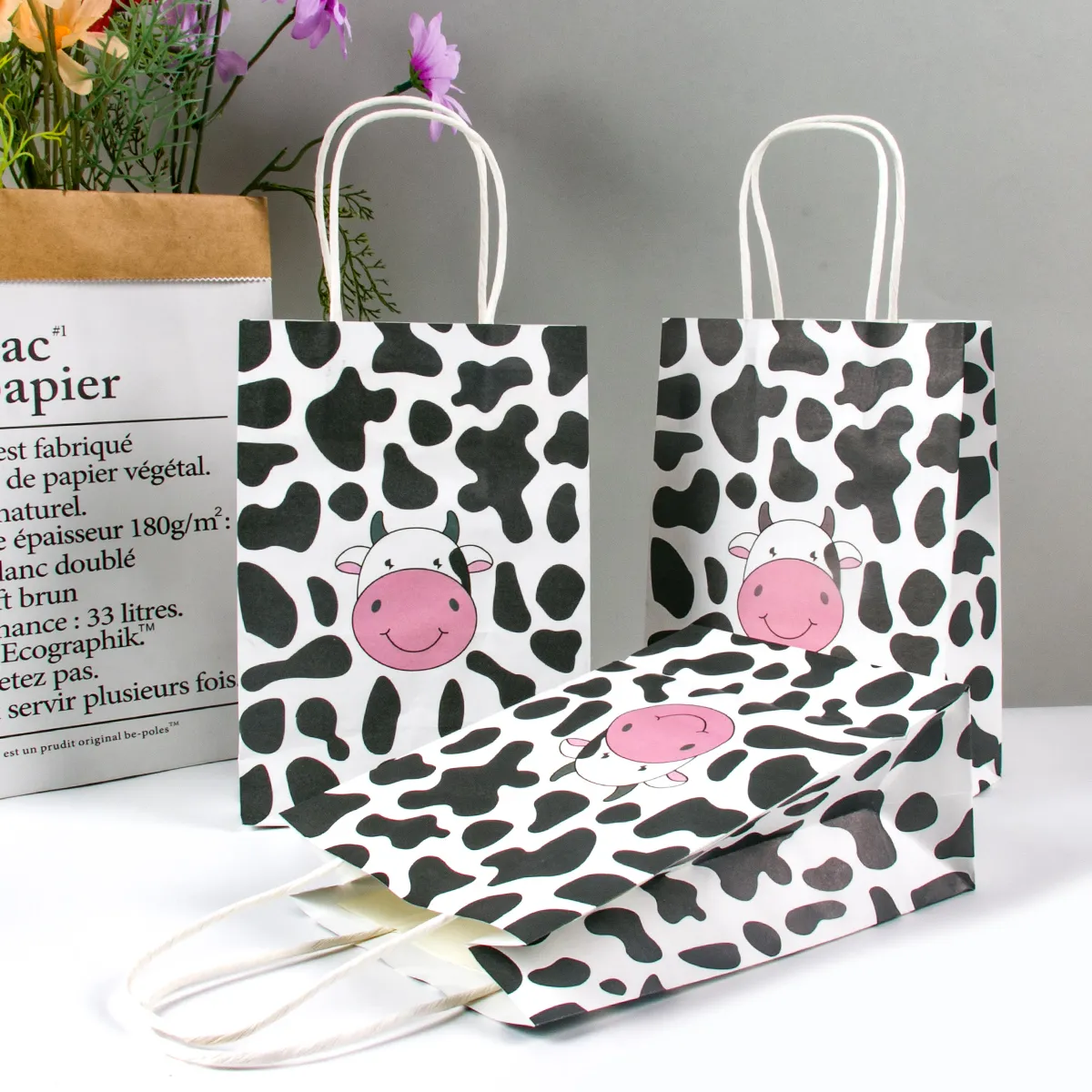 16 Pcs Cartoon Story Party Favor Bags, Cow Pattern Seychelles - View #12