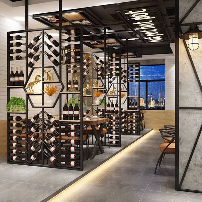 Rustic Industrial Wine Storage Sliding Door Rustic Industrial Wine