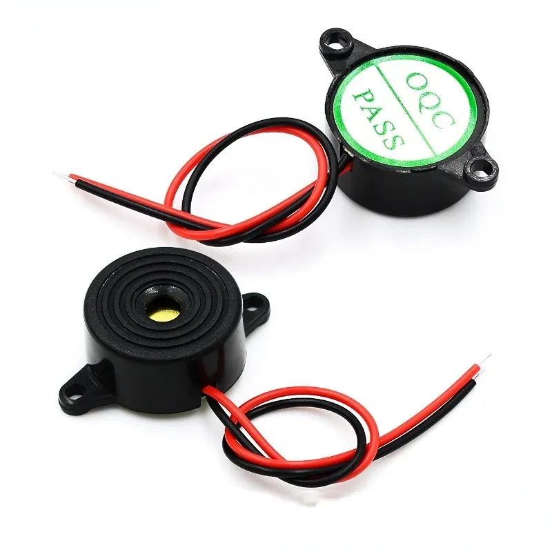 Summer, 3-24V Piezo elektronische zoemer alarm continu geluid kabellengte 100 mm